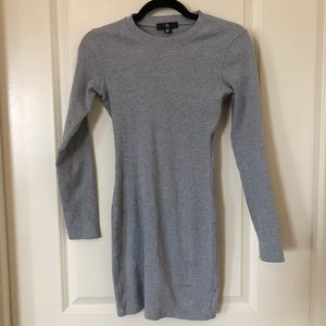 Missguided Ribbed Long-sleeve Bodycon Dress